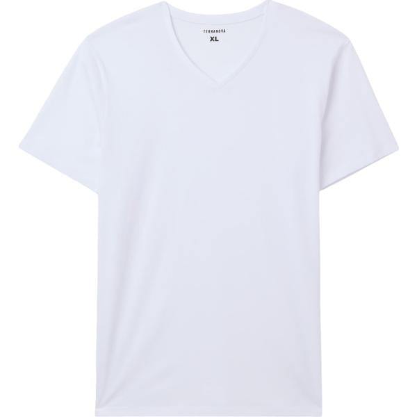t-shirt Terranova bianco tinta unita