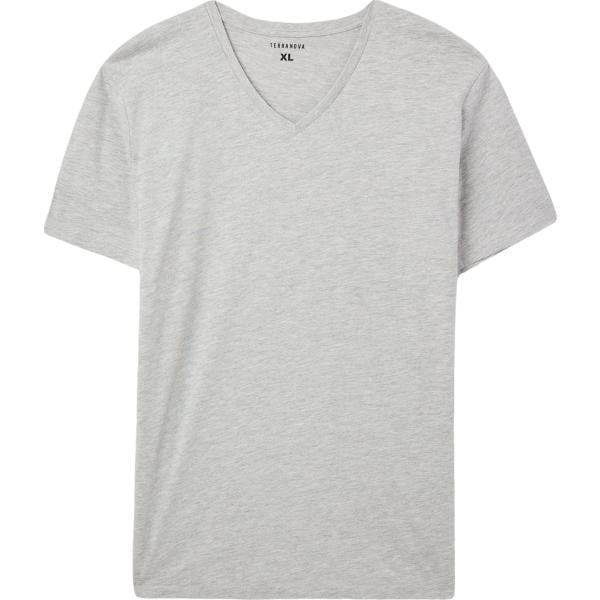 t-shirt Terranova grigio tinta unita