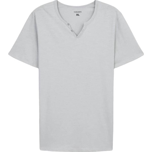 t-shirt Terranova grigio tinta unita