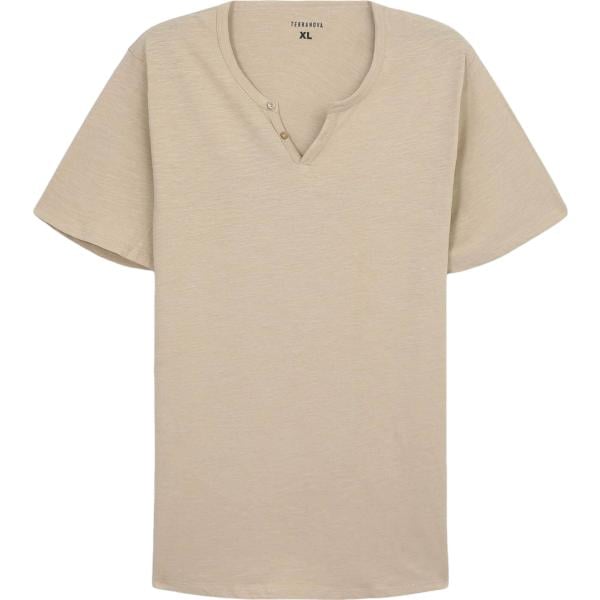 t-shirt Terranova marrone tinta unita