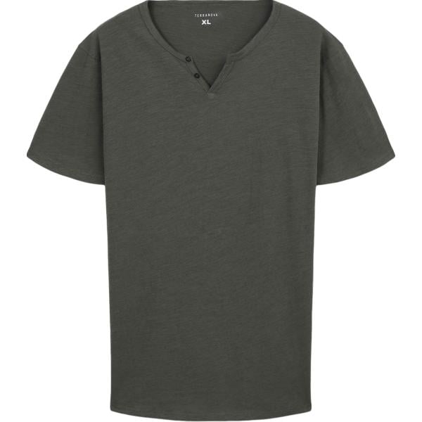 t-shirt Terranova verde tinta unita