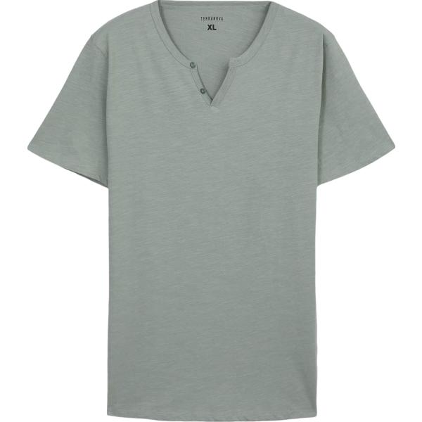t-shirt Terranova grigio tinta unita