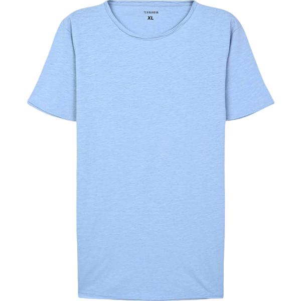 t-shirt Terranova blu tinta unita