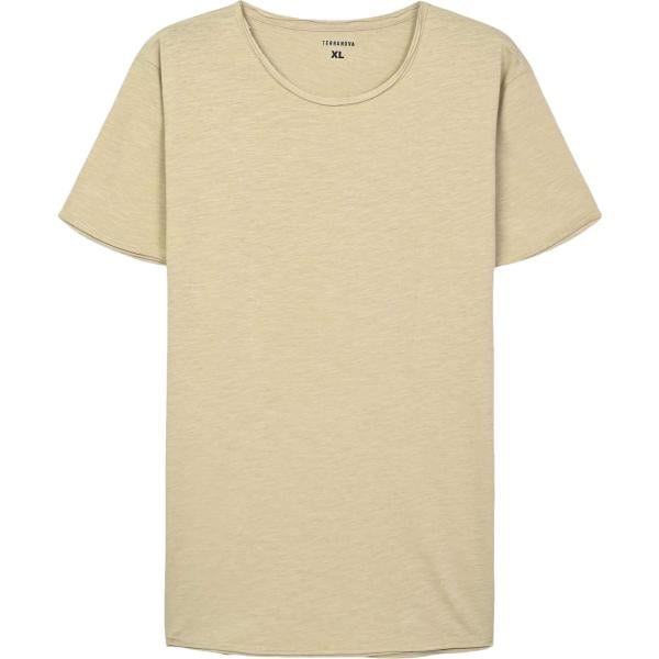 t-shirt Terranova marrone tinta unita