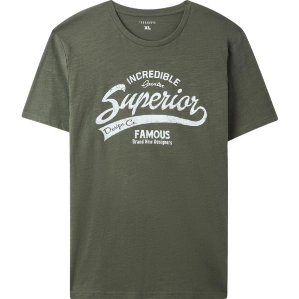 t-shirt Terranova grigio con stampe