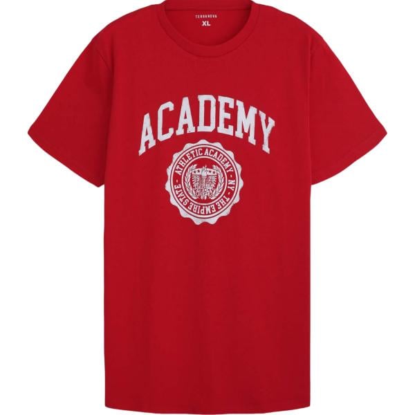 t-shirt sportive Terranova rosso con stampe