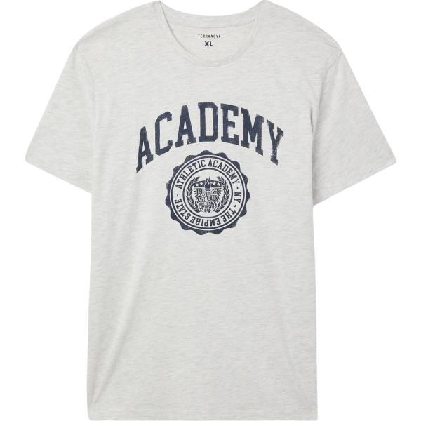t-shirt sportive Terranova bianco con stampe