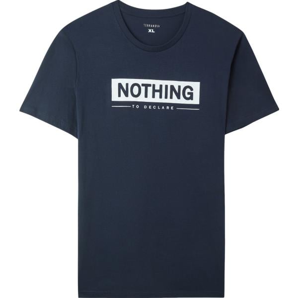 t-shirt Terranova blu con stampe