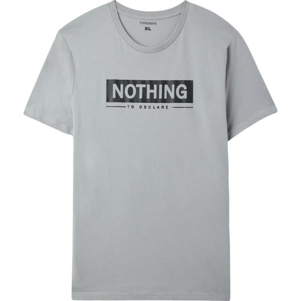t-shirt Terranova grigio con stampe