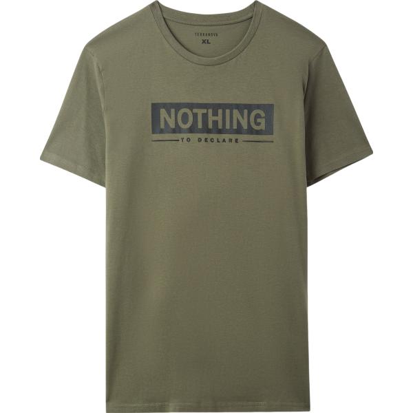 t-shirt Terranova verde con stampe