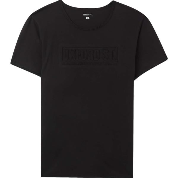 t-shirt Terranova nero con stampe