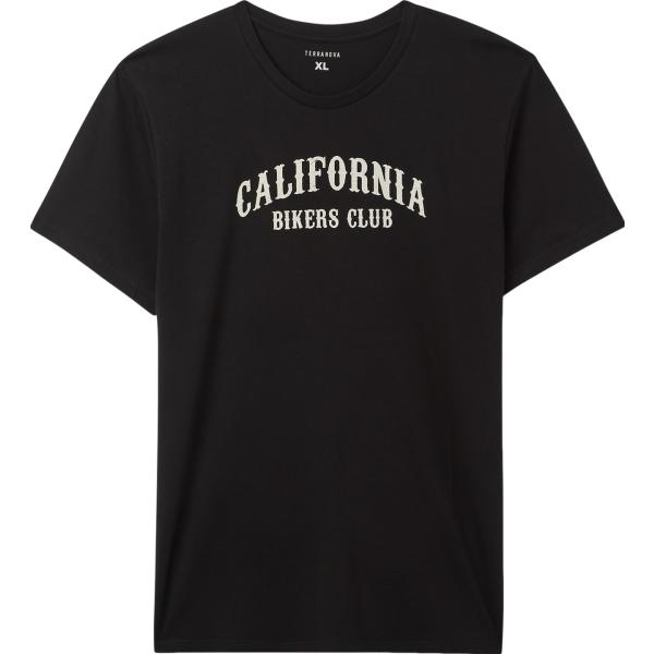 t-shirt Terranova nero con stampe