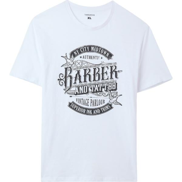 t-shirt Terranova bianco con stampe