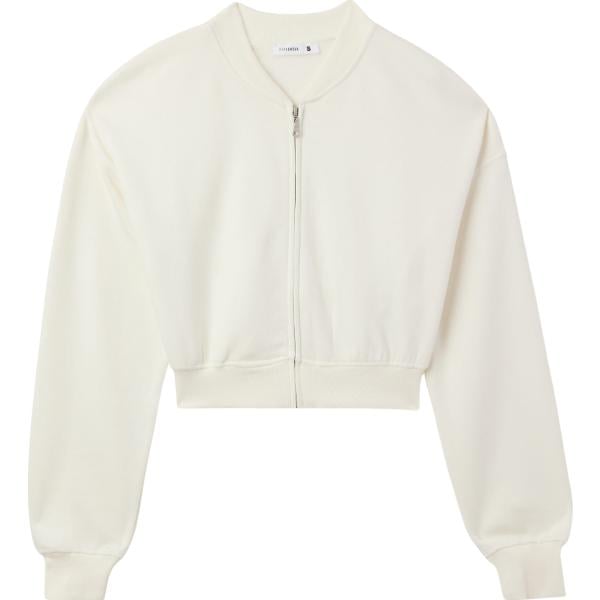 bomber Terranova bianco tinta unita