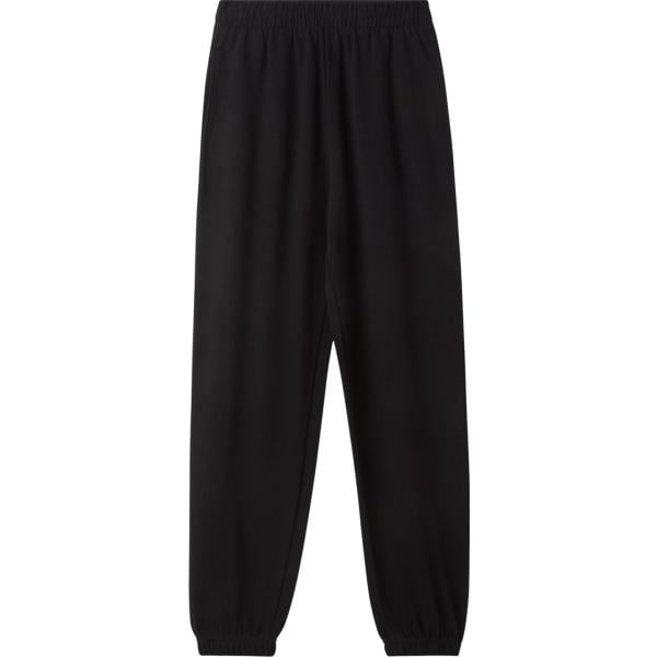 Pantaloni da donna in nero pece a vita alta in cotone Terranova