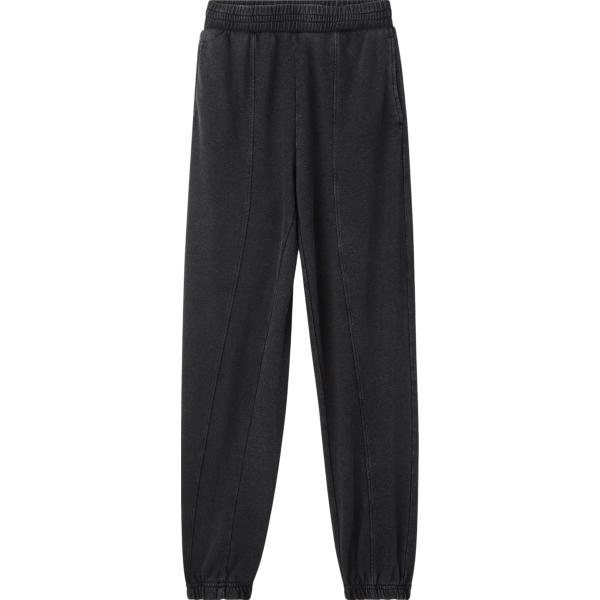 Pantaloni sportivi da donna in nero pece a vita alta Terranova