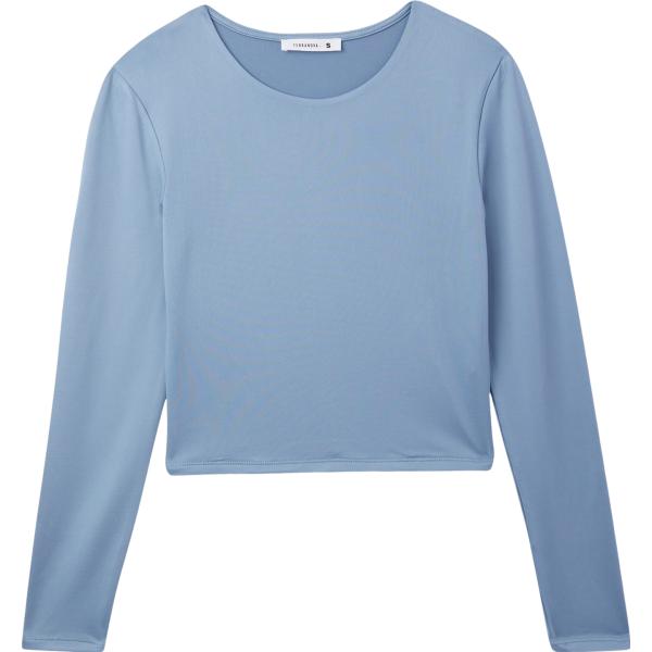 t-shirt Terranova blu tinta unita