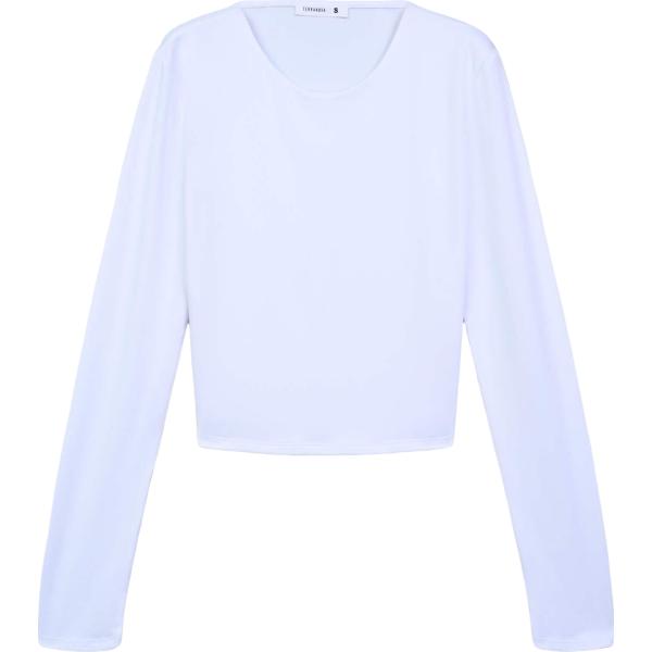 t-shirt Terranova bianco tinta unita