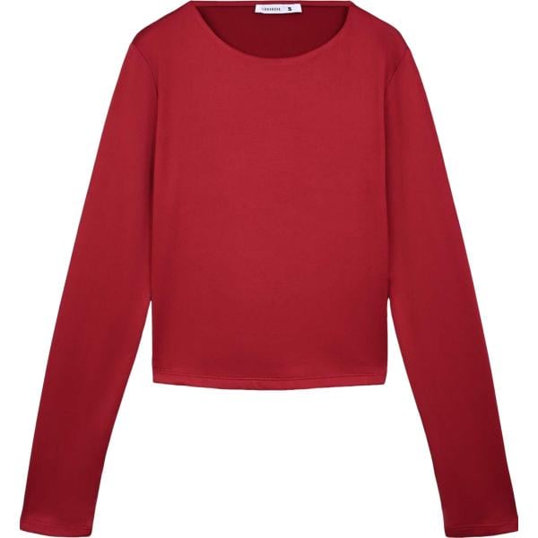 t-shirt Terranova rosso tinta unita