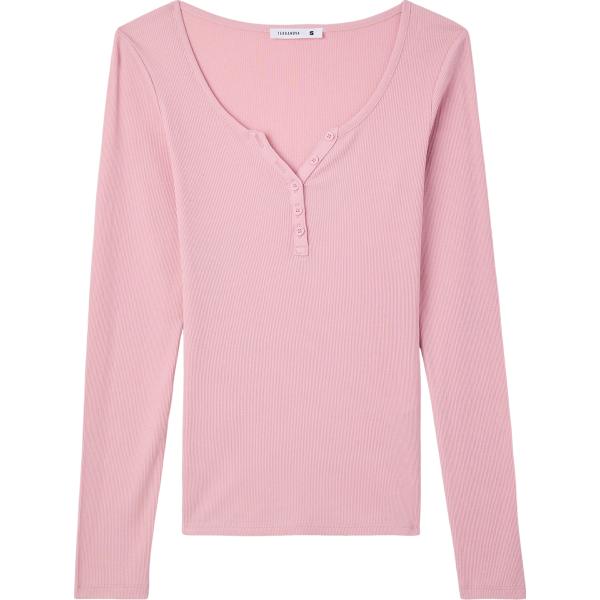 t-shirt Terranova rosa tinta unita