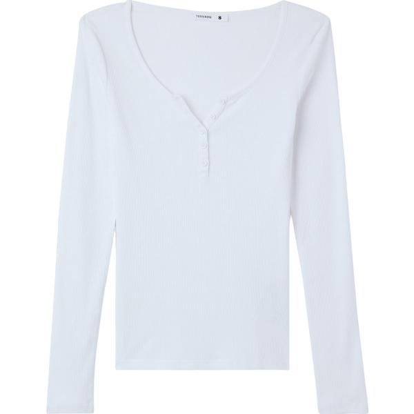 t-shirt Terranova bianco tinta unita