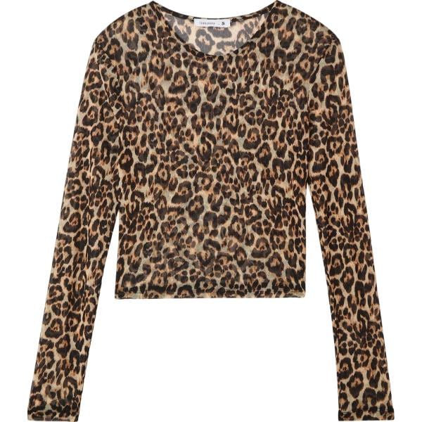 t-shirt Terranova marrone animalier