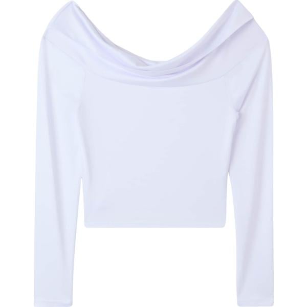 t-shirt Terranova bianco tinta unita