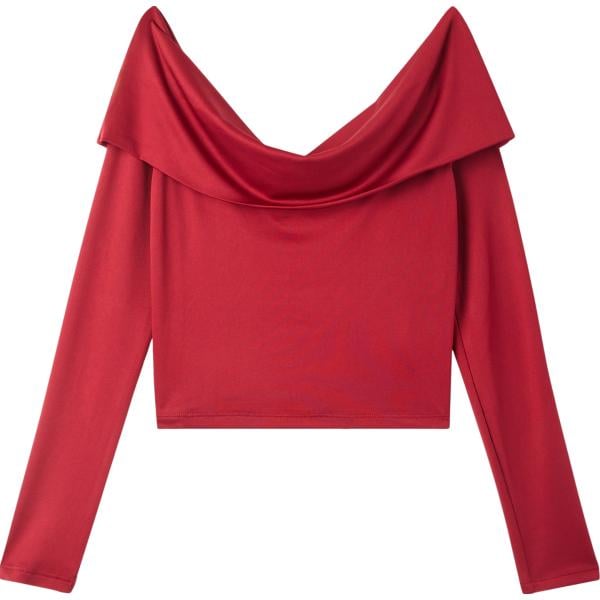 t-shirt Terranova rosso tinta unita