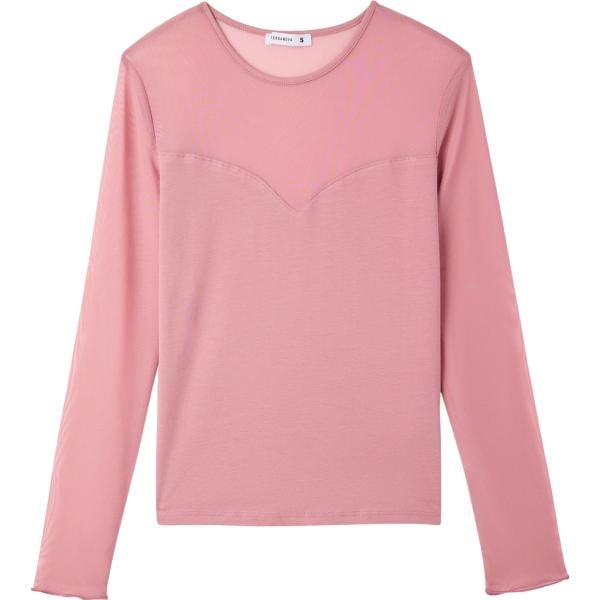 t-shirt Terranova rosa tinta unita