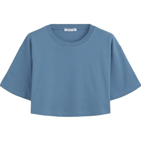 t-shirt Terranova blu tinta unita