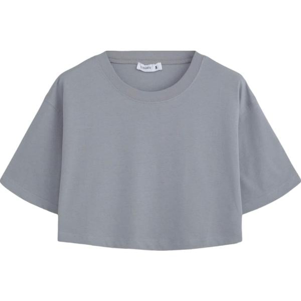 t-shirt Terranova grigio tinta unita