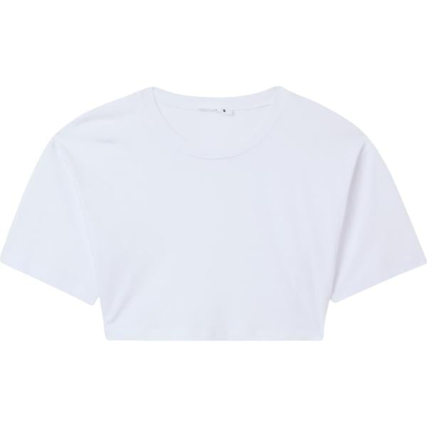 t-shirt Terranova bianco tinta unita