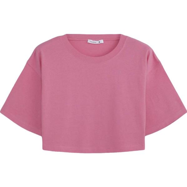 t-shirt Terranova rosa tinta unita