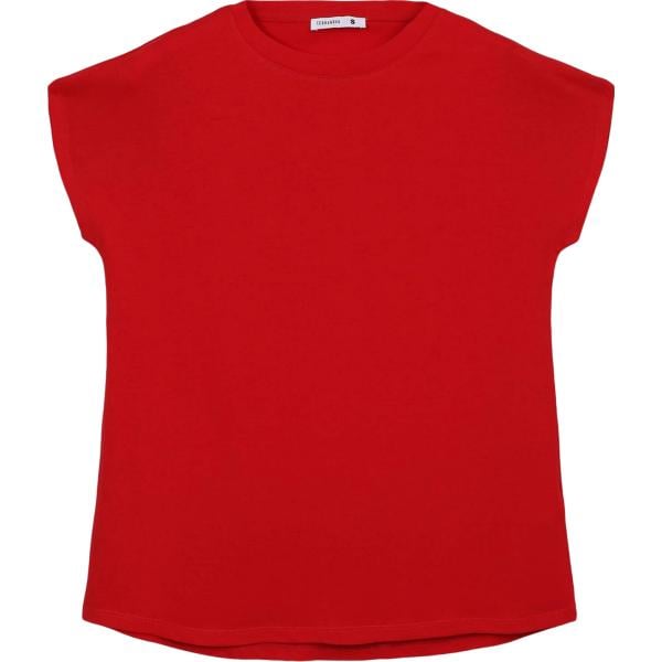 t-shirt Terranova rosso tinta unita