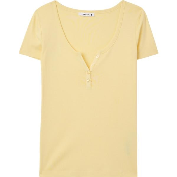 t-shirt Terranova giallo tinta unita