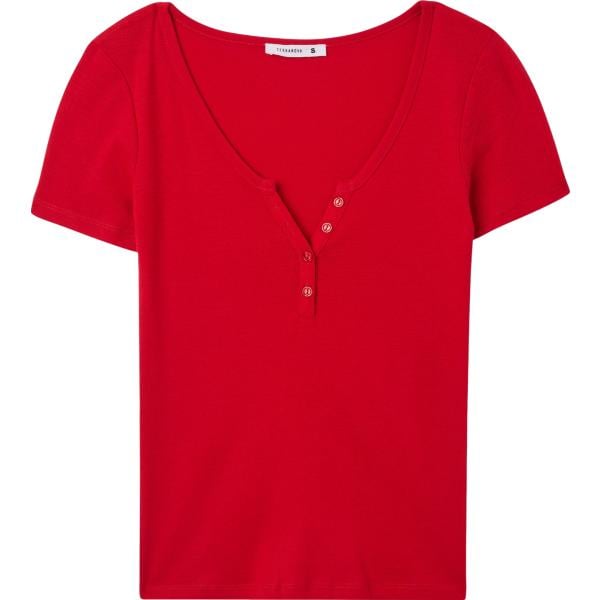 t-shirt Terranova rosso tinta unita