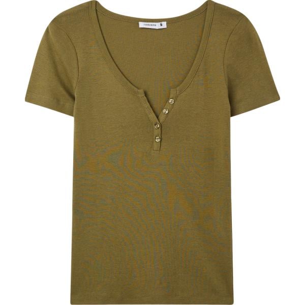 t-shirt Terranova marrone tinta unita