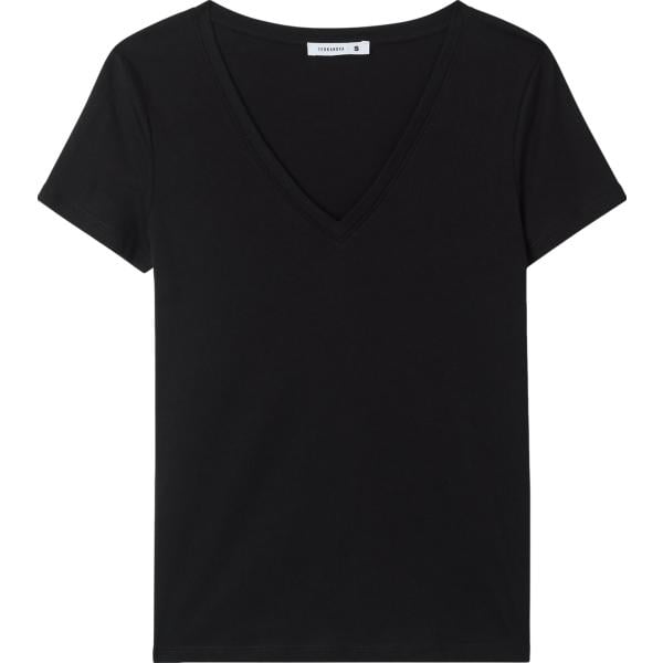 t-shirt Terranova nero tinta unita
