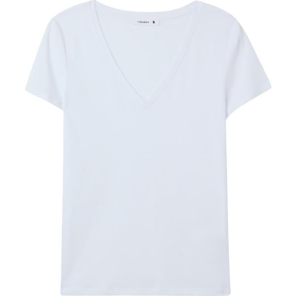 t-shirt Terranova bianco tinta unita