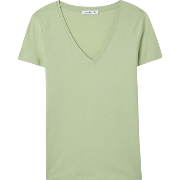 t-shirt Terranova verde tinta unita