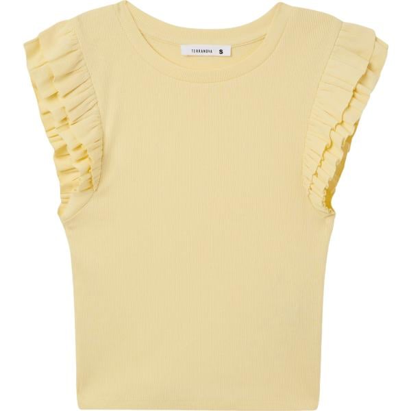 t-shirt Terranova giallo tinta unita