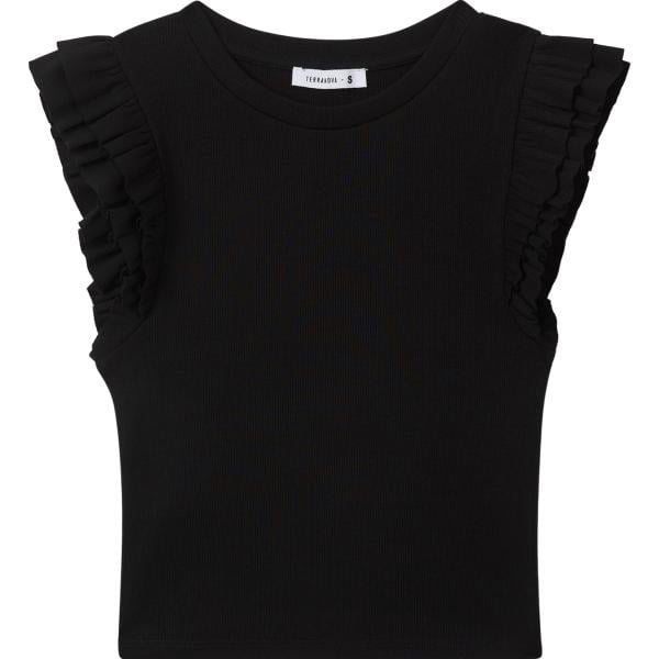 t-shirt Terranova nero tinta unita