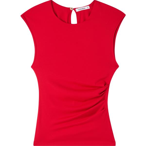 t-shirt Terranova rosso tinta unita