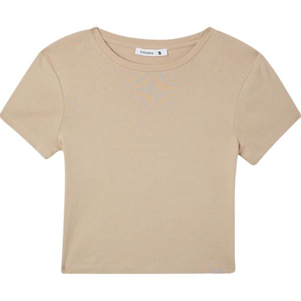 t-shirt Terranova marrone tinta unita
