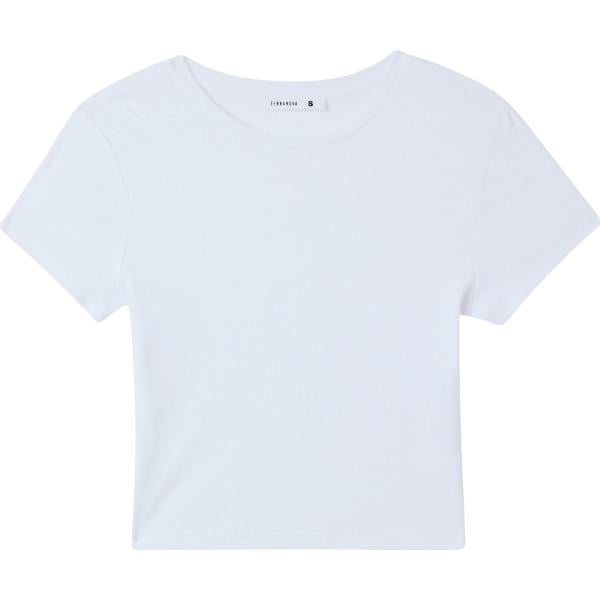 t-shirt Terranova bianco tinta unita