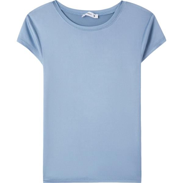 T-shirt sportiva da donna in azzurro girocollo a maniche corte Terranova