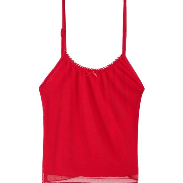 top Terranova rosso tinta unita