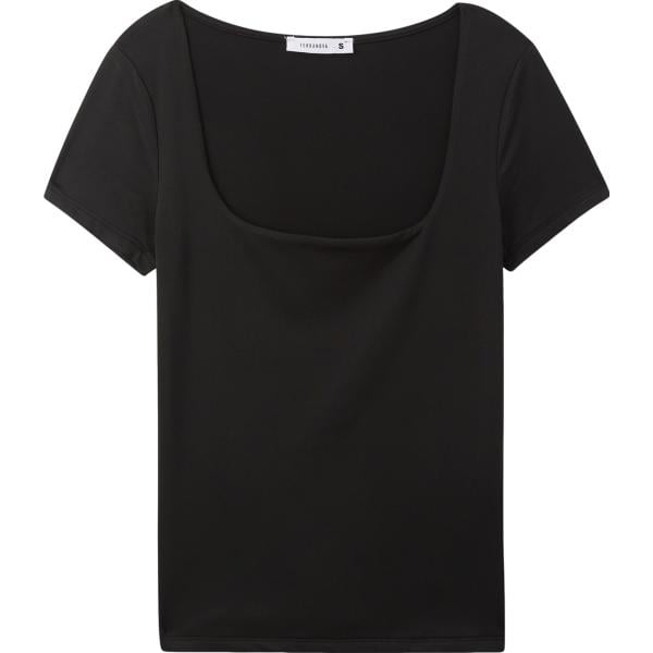 t-shirt Terranova nero tinta unita
