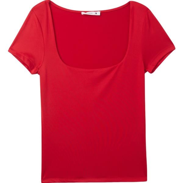 t-shirt Terranova rosso tinta unita