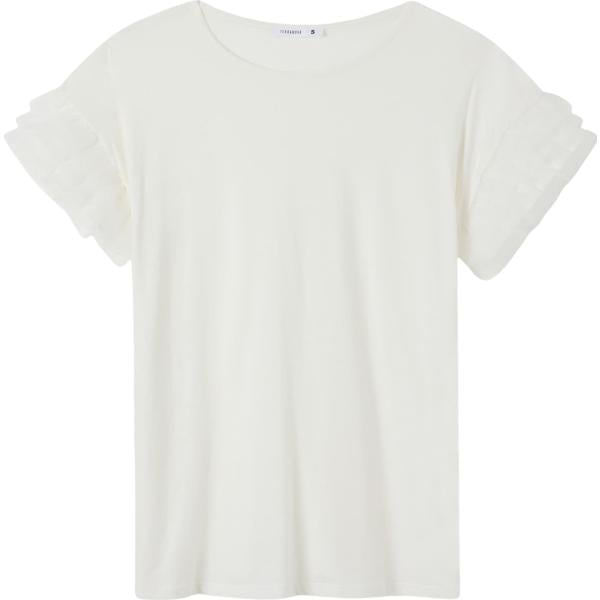 t-shirt Terranova bianco tinta unita